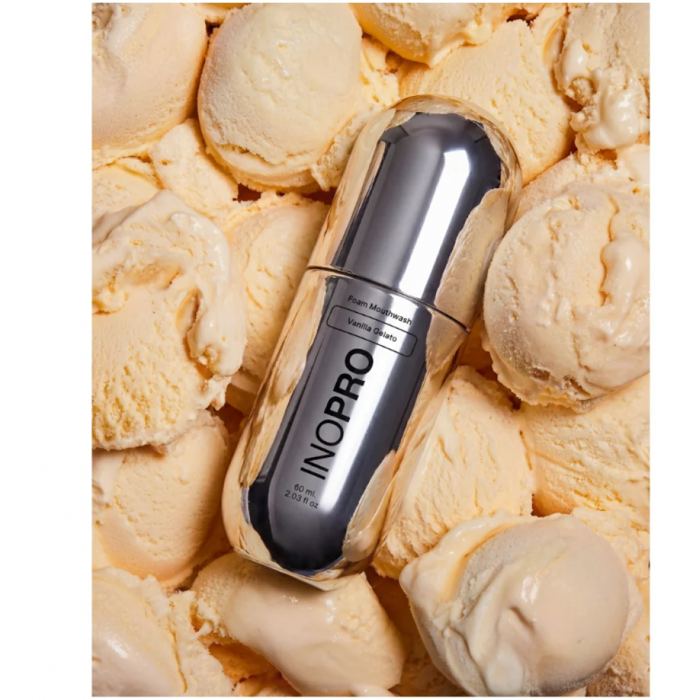 Inopro Foam Mouthwash with Hyaluronic Acid και Vitamin C Vanilla Gelato 60ml BODY CARE