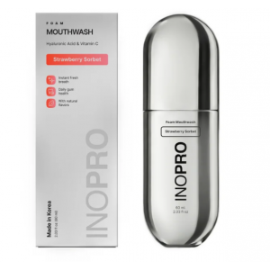Inopro Foam Mouthwash with Hyaluronic Acid και Vitamin C, Strawberry Sorbet 60ml BODY CARE