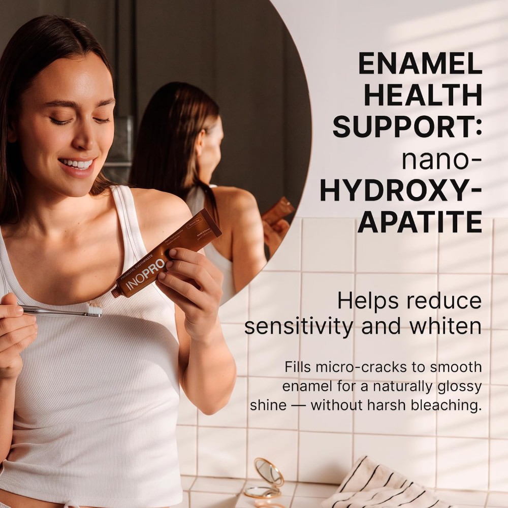 Inopro Whitening Probiotic Toothpaste with Nano Hydroxyapatite, No Fluoride, Bubble Tea 75g BODY CARE