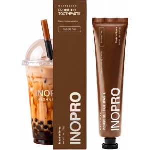 Inopro Whitening Probiotic Toothpaste with Nano Hydroxyapatite, No Fluoride, Bubble Tea 75g BODY CARE