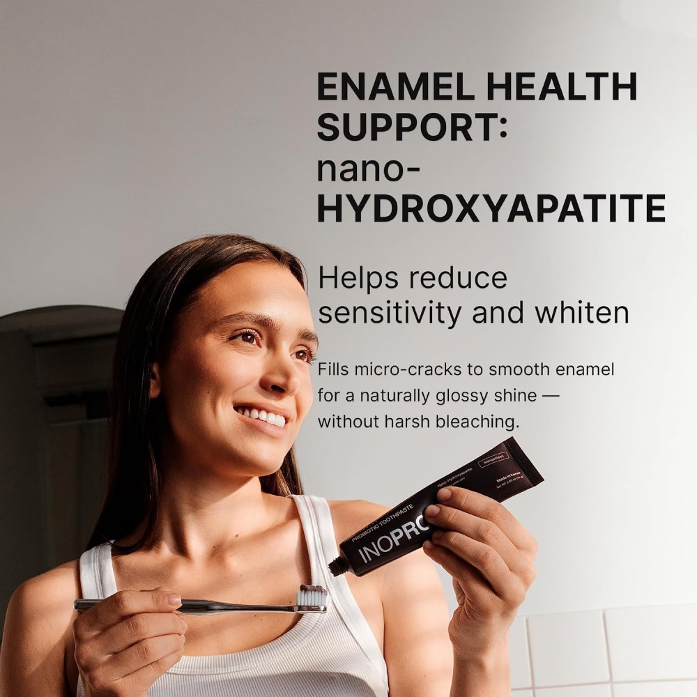 Inopro Whitening Probiotic Toothpaste with Nano Hydroxyapatite, No Fluoride, Mangosteen, 75g BODY CARE