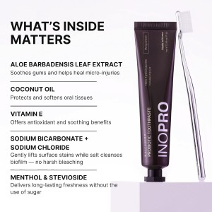 Inopro Whitening Probiotic Toothpaste with Nano Hydroxyapatite, No Fluoride, Mangosteen, 75g BODY CARE