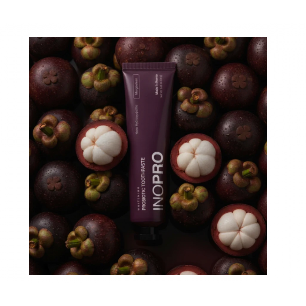 Inopro Whitening Probiotic Toothpaste with Nano Hydroxyapatite, No Fluoride, Mangosteen, 75g BODY CARE