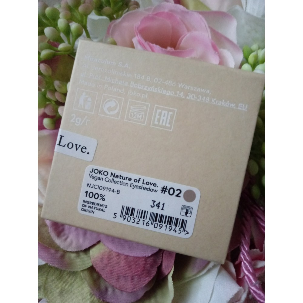 Joko Nature Of Love Vegan Collection Eyeshadow No 02 (2g)  Μακιγιάζ