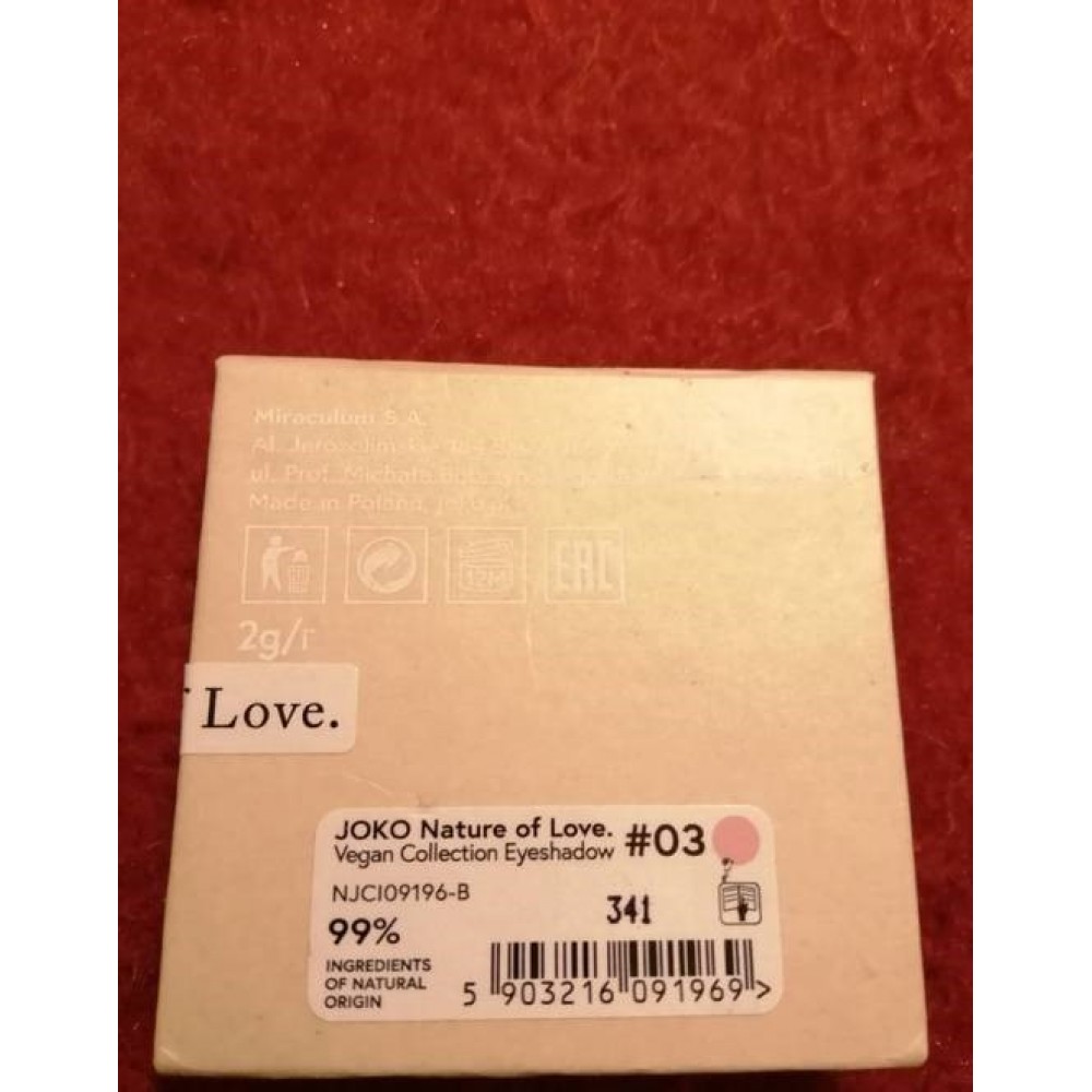 Joko Nature Of Love Vegan Collection Eyeshadow No 03 (2g)  Μακιγιάζ