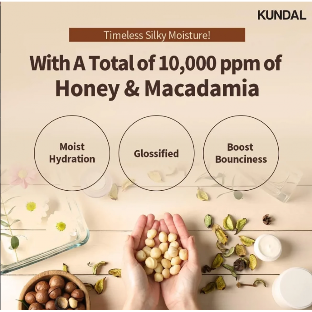 Kundal Honey and Macadamia Nature Shampoo Amber Vanilla 500ml HAIR CARE 