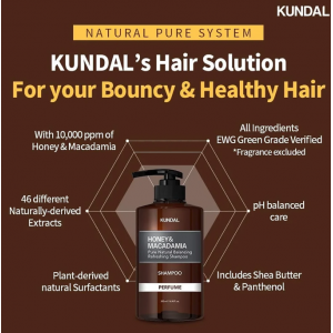 Kundal Honey and Macadamia Nature Shampoo Amber Vanilla 500ml HAIR CARE 