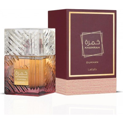 Lattafa Khamrah Dukhan Unisex Eau De Parfum Spray 100ml Κεχριμπαρένιο Πικάντικο Gourmand