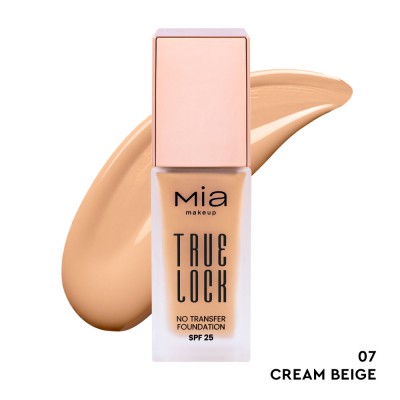 Mia Cosmetics True Lock No Transfer Foundation 07-Cream Beige