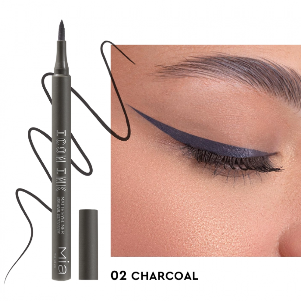 Mia Icon Ink Eyeliner 02 Charcoal MAKEUP