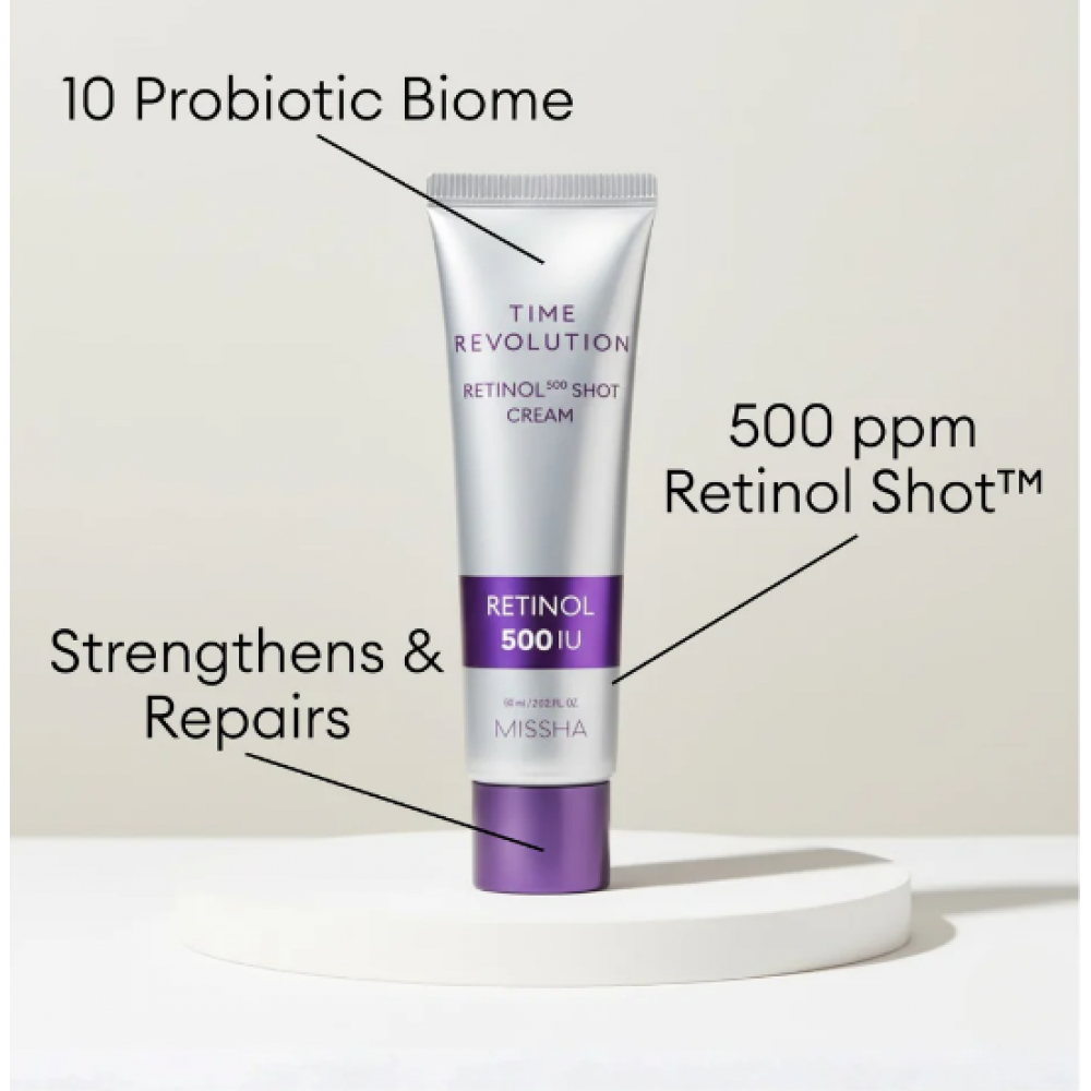 Missha Time Revolution Retinol 500 Shot Cream 60ml SKINCARE