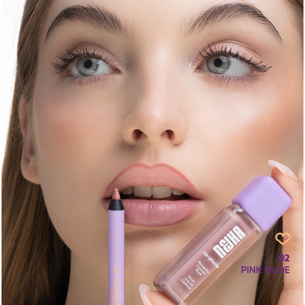 Nejha Combo Matt Lip 02 Pink Nude MAKEUP