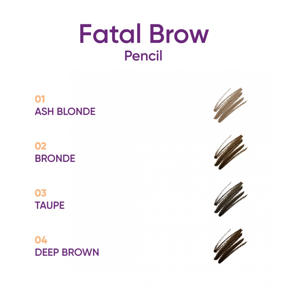Nejha Fatal Brow Pencil Eyebrow Mina 01 Ash Blonde MAKEUP