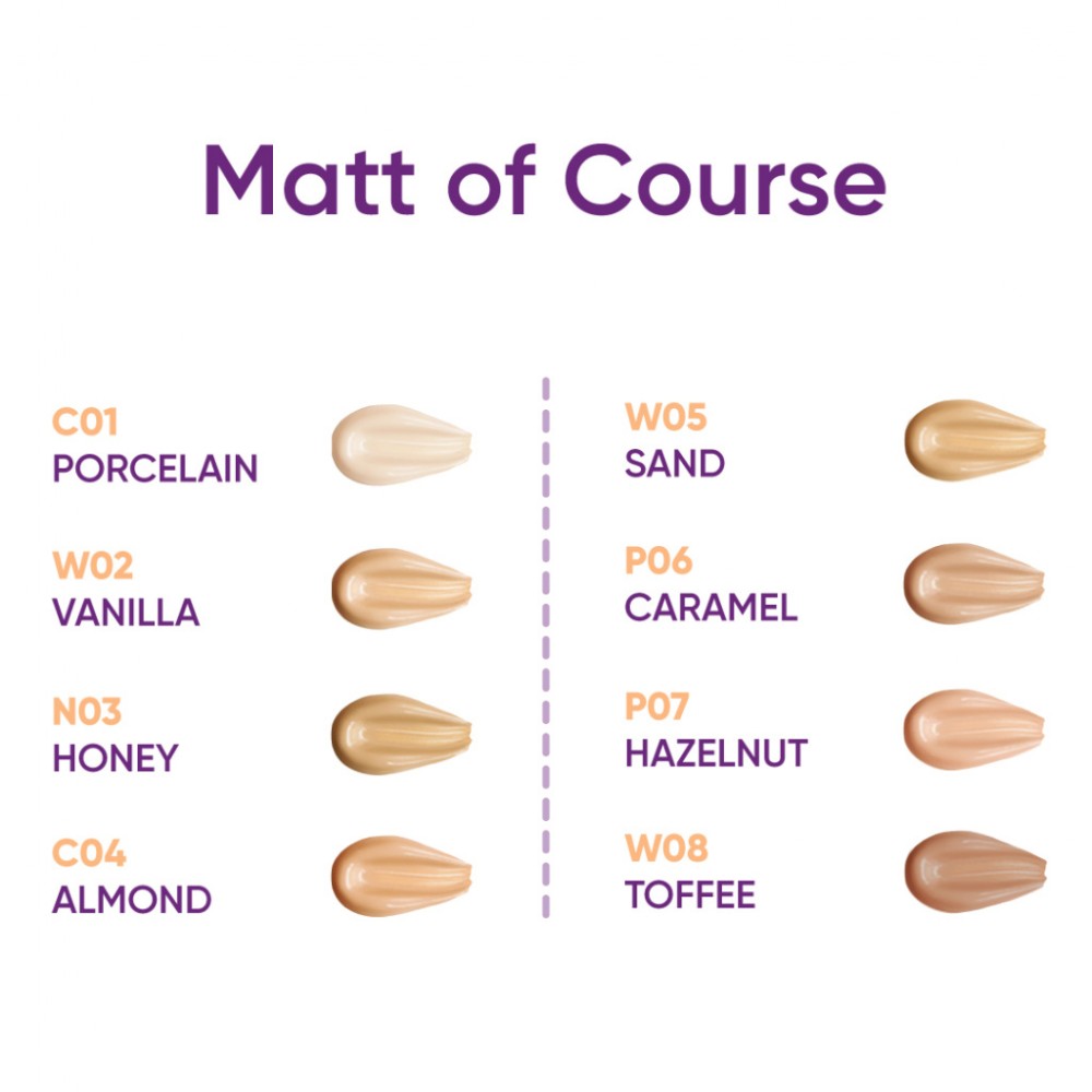 Nejha Matt of Course – Matt Foundation 18ml C04 Almond MAKEUP