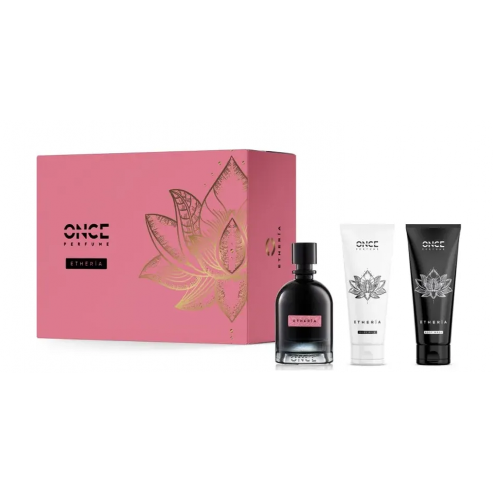 Once Perfume Etheria Women Gift Set Eau De Parfum Intense 100ml and Body Wash 100ml and Body Milk 100ml ΣΕΤ ΔΩΡΟΥ