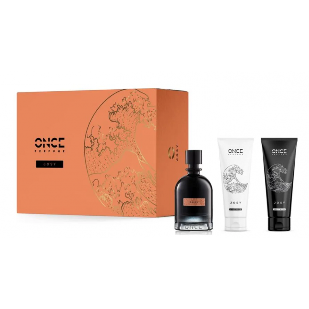 Once Perfume Josy Men Gift Set Eau De Parfum Intense 100ml και Body Wash 100ml και Body Milk 100ml ΣΕΤ ΔΩΡΟΥ