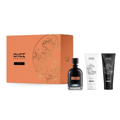Once Perfume Josy Men Gift Set Eau De Parfum Intense 100ml και Body Wash 100ml και Body Milk 100ml