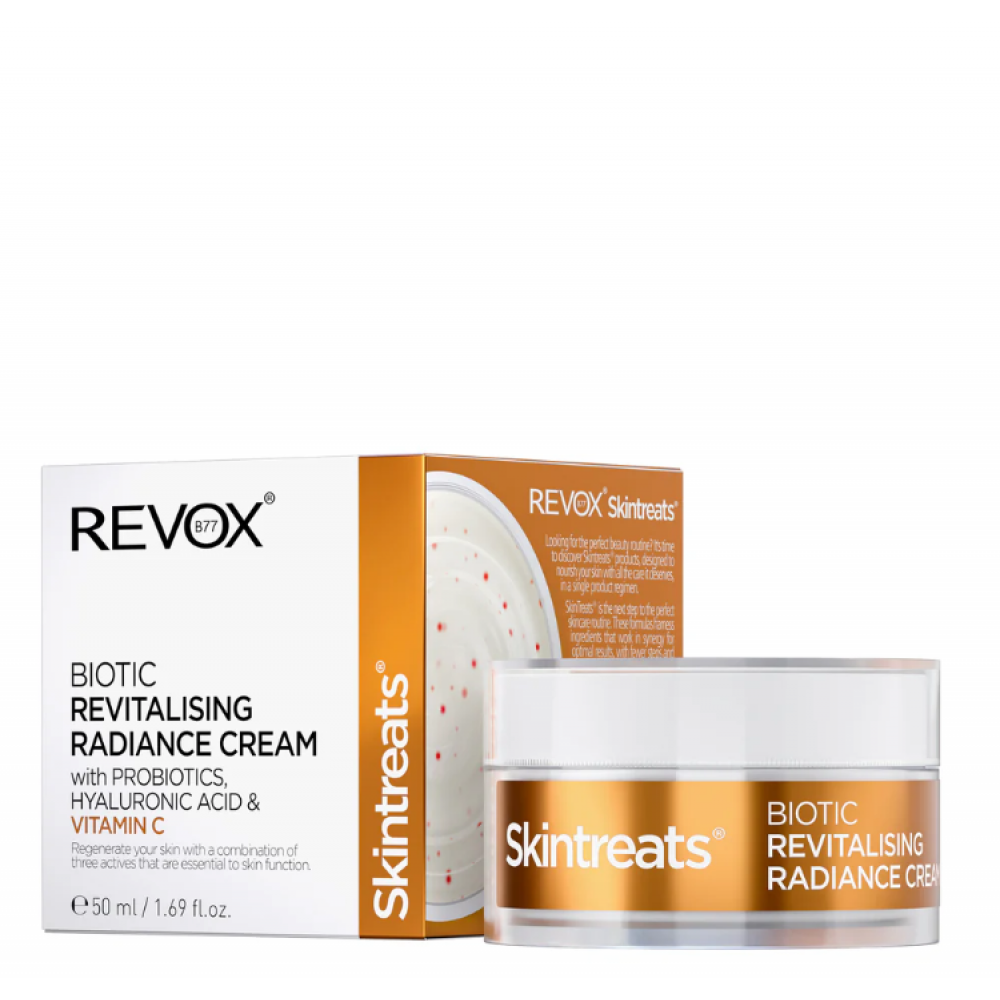 Revox B77 Skintreats Biotic Revitalising Radiance Cream Κρέμα προσώπου με υαλουρονικό οξύ και βιταμίνη C 50ml Περιποίηση Προσώπου