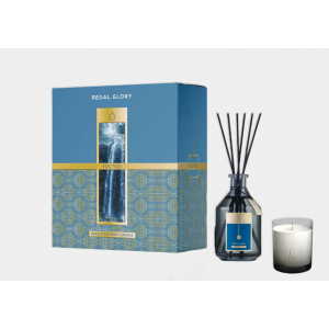 Roomoi Regal Glory Gift Set Αρωματικό Χώρου 500ml με Στικς Διάχυσης και Κερί 160g  HOME
