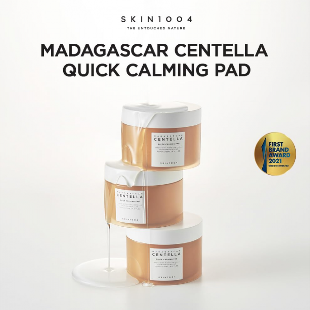Skin1004 Madagascar Centella Quick Calming Pad x70 pads 130ml K-BEAUTY