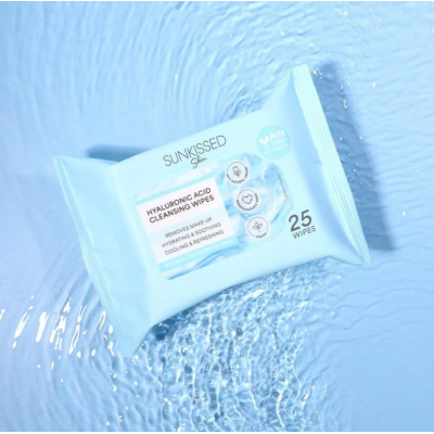 Sunkissed Skin Hyaluronic Acid Cleansing Wipes Face και Body Makeup Remover (25pcs)