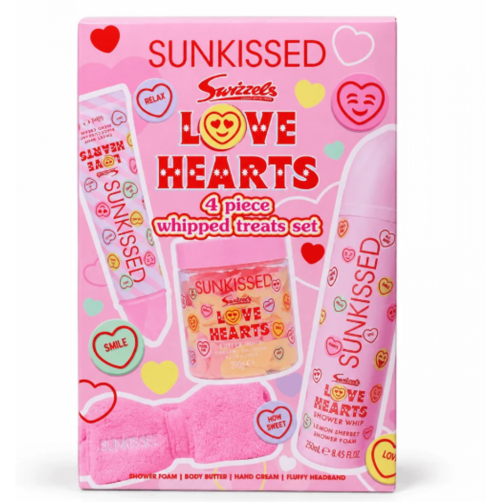 Sunkissed Swizzels Love Hearts 4 Piece Whipped Treats Set BODY CARE