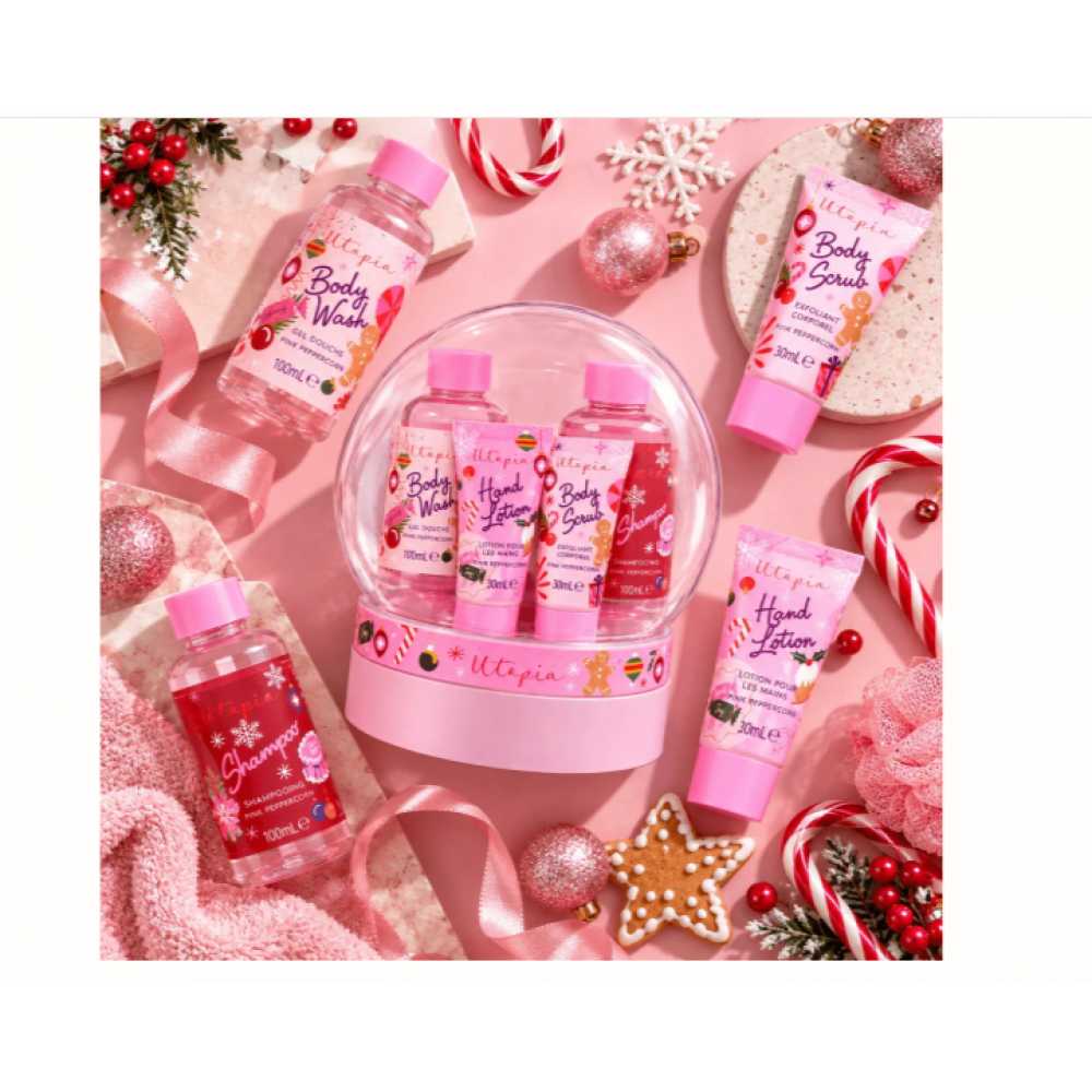 The Kind Edit Co. Utopia Festive Globe 4-Piece Bath and Body Gift Set BODY CARE