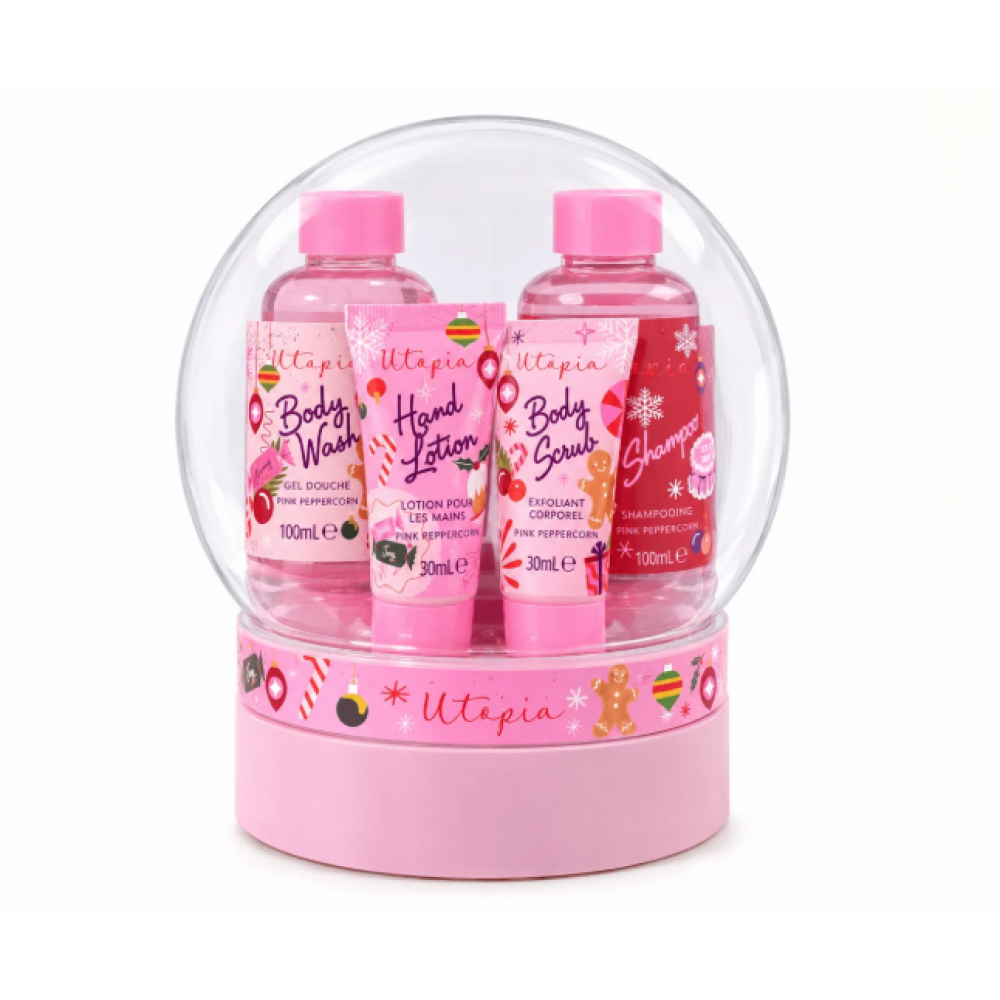 The Kind Edit Co. Utopia Festive Globe 4-Piece Bath and Body Gift Set BODY CARE
