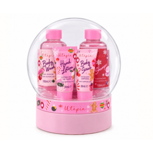 The Kind Edit Co. Utopia Festive Globe 4-Piece Bath and Body Gift Set BODY CARE