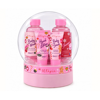 The Kind Edit Co. Utopia Festive Globe 4-Piece Bath and Body Gift Set
