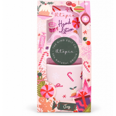 The Kind Edit Co. Utopia Pink Peppercorn, Merry and Bright Mug Gift Set