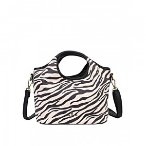 Bag to Bag Τσάντα χειρός  με ρυθμιζόμενο λουράκι και animal print Zebra ACCESSORIES