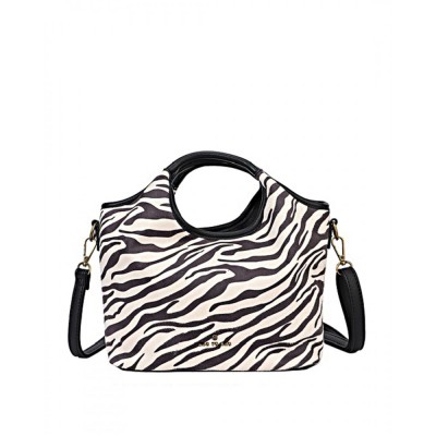 Bag to Bag Τσάντα χειρός  με ρυθμιζόμενο λουράκι και animal print Zebra