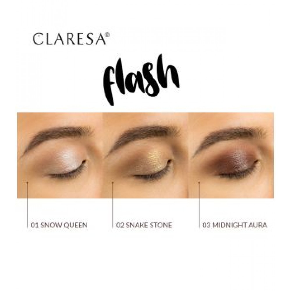 Claresa Flash Sparkling Eyeshadow No 01 Snow Queen (3g) MAKEUP
