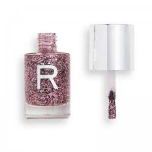 Makeup Revolution Glitter Crush Nail Polish Pink Dream Kiss Προϊόντα Νυχιών 