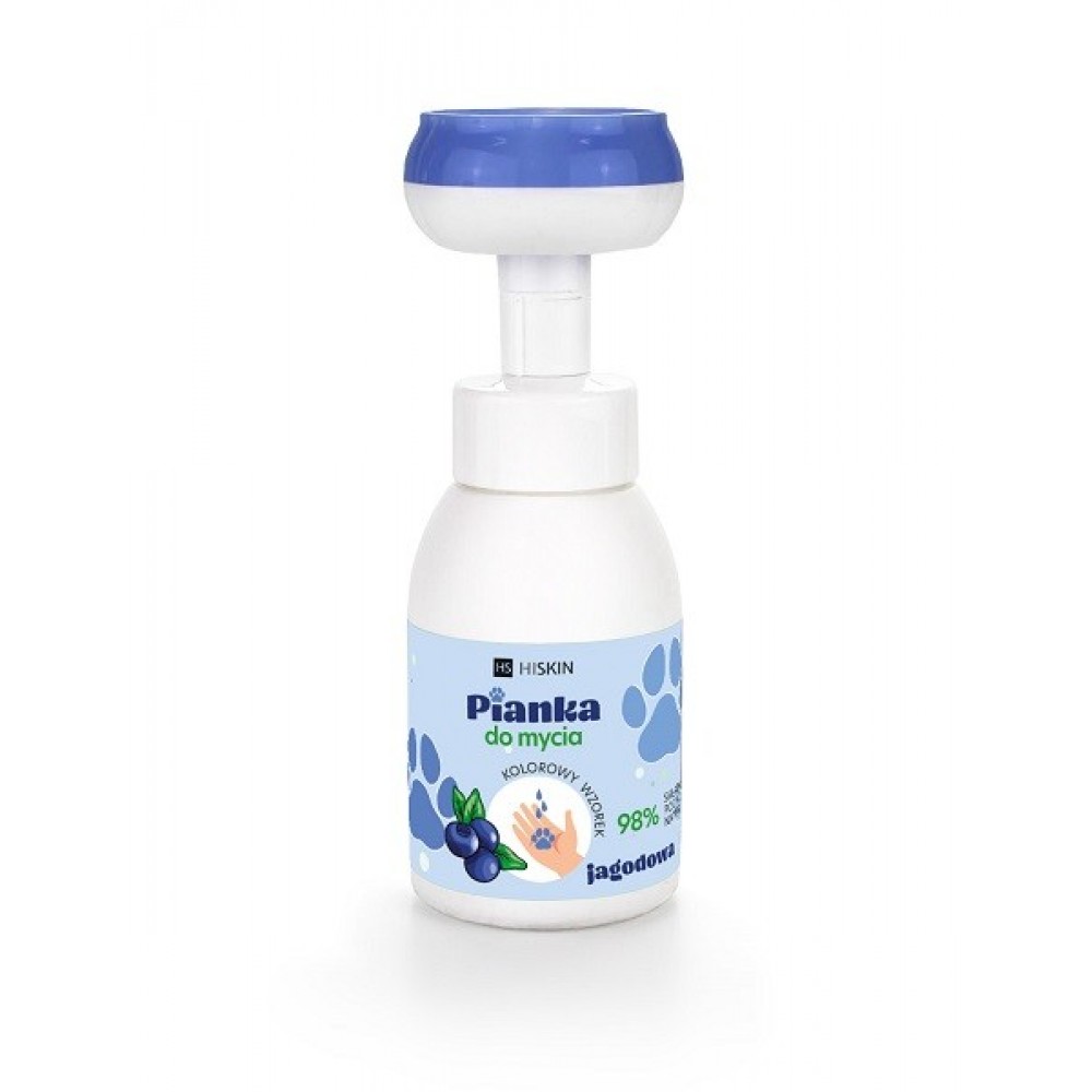 HiSkin Αφρός Blueberry Για Πλύσιμο Χεριών Και Σώματος Για Παιδιά 300ml Παιδικά Προϊόντα