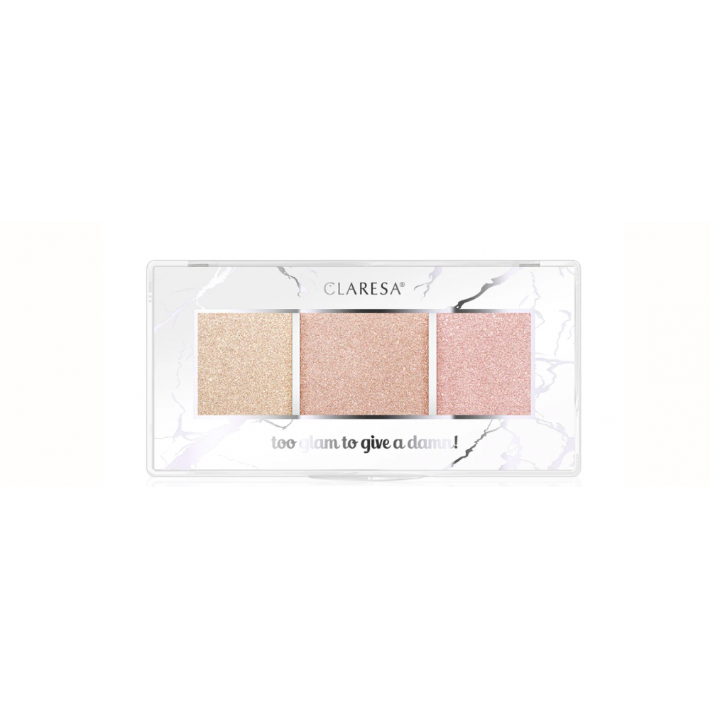  Claresa Too Glam To Give  A Damn Highlighter Palette No 12 Golden Glow MAKEUP