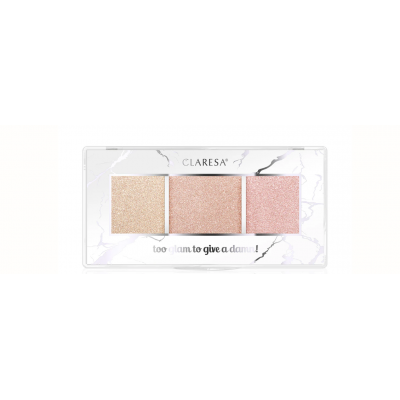 Claresa Too Glam To Give  A Damn Highlighter Palette No 12 Golden Glow