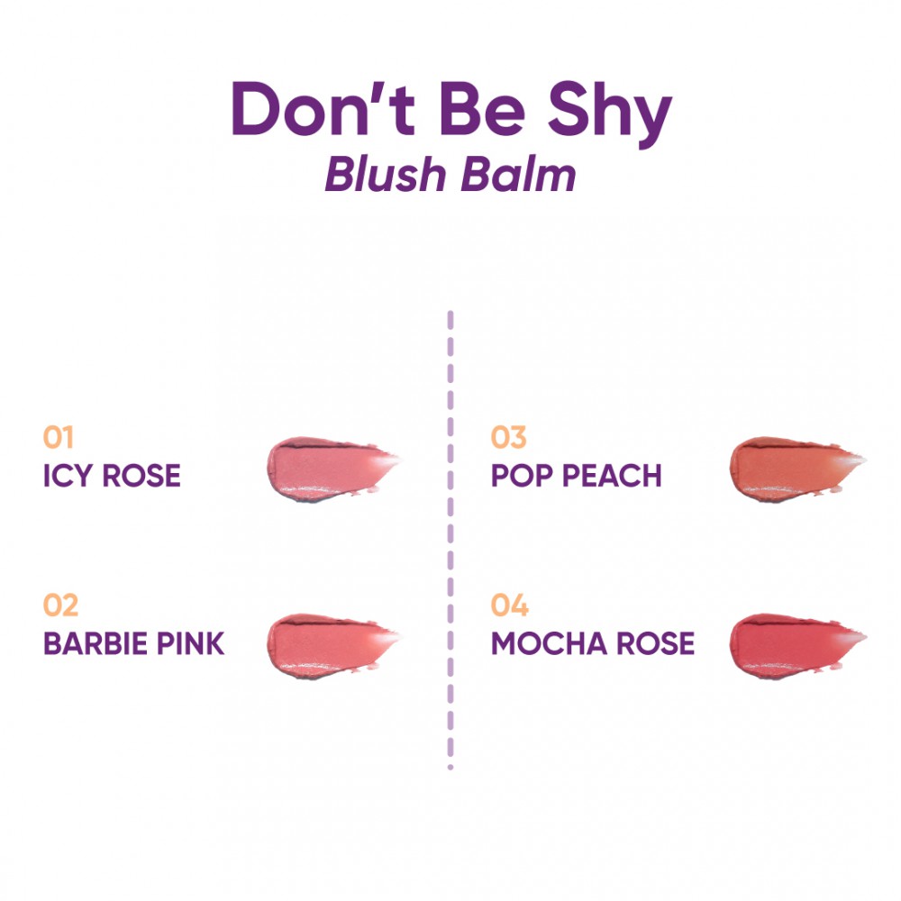 Nejha Dont be Shy Blush Balm 01 Icy Rose 10gr MAKEUP