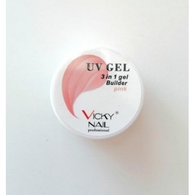 Builder gel 3IN1 Vicky Nail UV 15gr- Pink