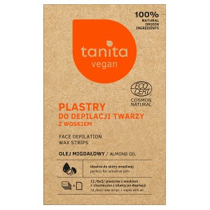 Tanita Vegan Face Wax Strips With Almond Oil (12pcs) Αποτριχωτικά